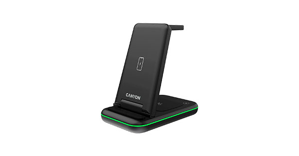 Canyon WS-304 Foldable 3 in 1 Wireless Charger With Touch